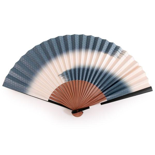 扇子 男性 単品 ブルーグレー 白 麻の葉 霞 エコ ギフト プレゼント 春 夏 父の日 紳士 男 京扇子 0351 京都 きもの京小町 通販 Yahoo ショッピング