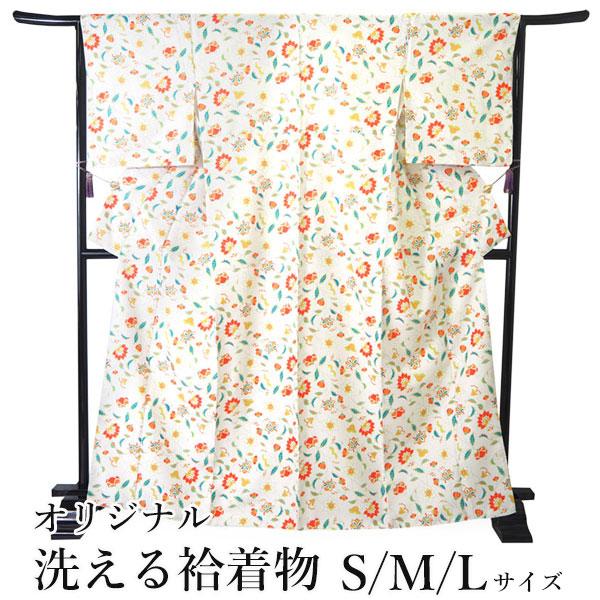 オフホワイト地更紗柄