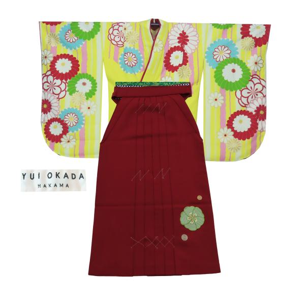 ジュニア袴　3点セット　二尺袖　袴　袴下帯　小学校　卒業式　13歳　岡田結実　ha3912800-021rym