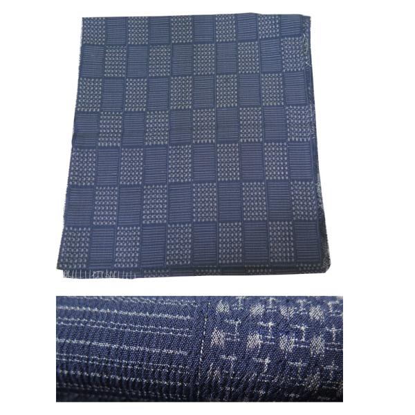 【中古】夏着物　ハギレ　正絹　お召し　はぎれ　内幅約35×320cm　メール便可能（補償なし）hg1402b-ryfz