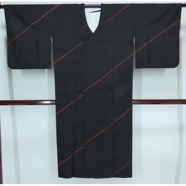 道行コート　真綿　ロング丈　千代田衿　正絹 　裄65cm　身丈127.5cm　【中古】美品　k0034zmll（クリックポスト配送／代引き不可）