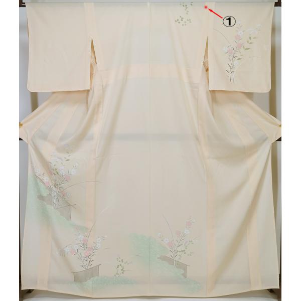 夏物 【中古】 美品 絽 付下げ 若向き 居敷当なし 肌色 （k3416094 