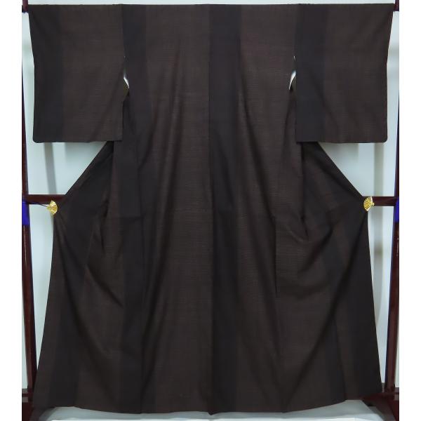 本場結城紬　重要無形文化財　100亀甲　証紙なし　身丈159cm　裄66cm　【中古】美品　k3856227-3537mll