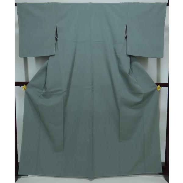 塩沢　お召し　袷　裄66cm　身丈162cm　撥水　未使用に近い　【中古】美品　k3900074-3512ll