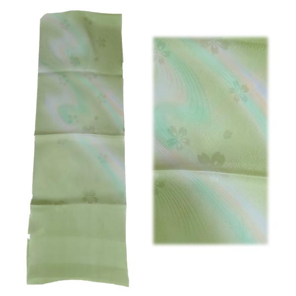 帯揚げ　正絹　染め　紋意匠　新品  裏葉柳 うらはやなぎ　ko3914231-3045rym　（メール便　OR　郵便／代引不可）