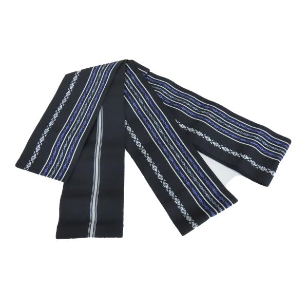 角帯 玄海　本場筑前　博多織　正絹　黒色　新品　メンズ帯　金証紙　ob4018877-687all　ゆうパケット配送（代引き不可）