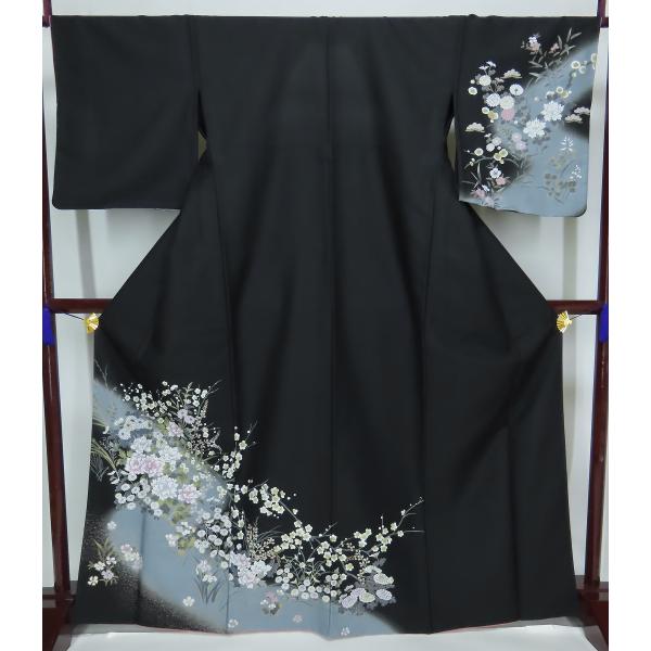 付下げ　ポリエステル 半単衣　裄68cm　身丈163cm　【中古】美品　pk1833hmll　（配送方法当店おまかせ／代引き不可）