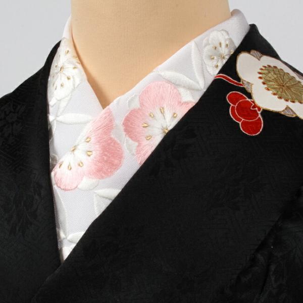 楽天市場】梅 桜 春 刺繍 正絹半衿 衿秀 刺繍入り 振袖 半襟 半衿 