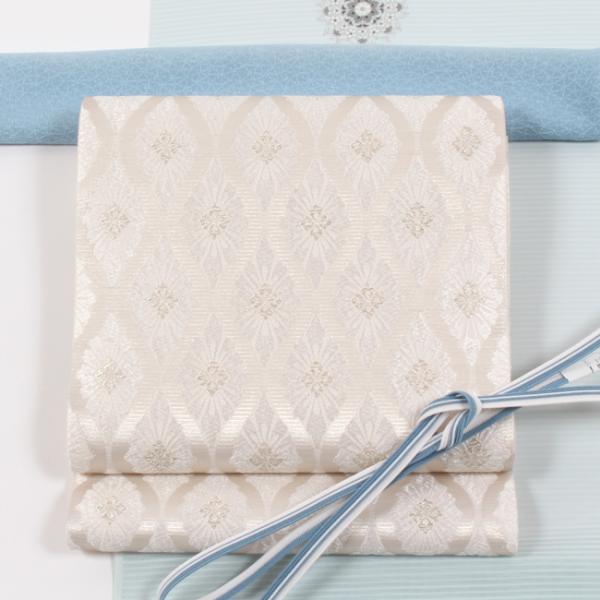 未着用　袋帯　夏用　絽　色紙　菊　西陣織　着物　053a d 未着用 袋帯 夏用 絽 色紙 菊 西陣織 着物 053a dの通販 by