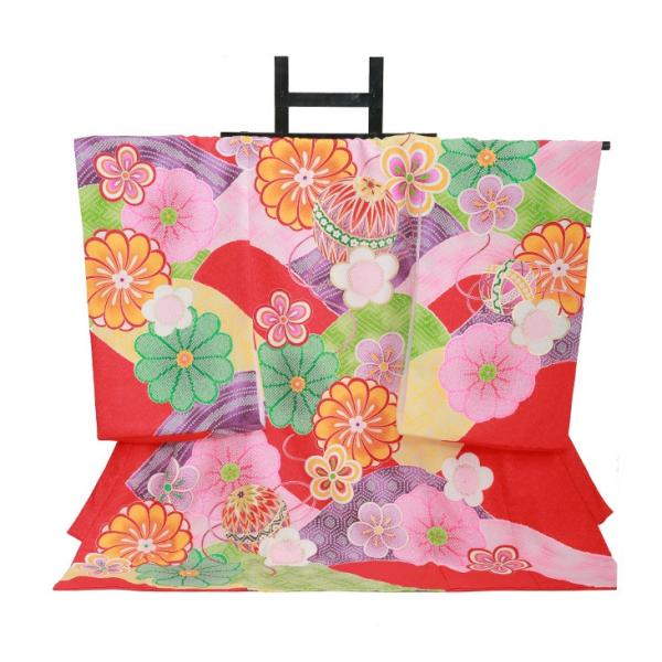 女児産着レンタル【赤/捻じり菊紋と八重梅紋】お宮参り 初着 祝着 フルセット 着物 赤ちゃん 女の子 ベビー 記念撮影【ご確認】※原則ご希望利用日から10日以上前の予約でご用意しております。ご利用日が直近の場合、お届けが難しい可能性がござい...