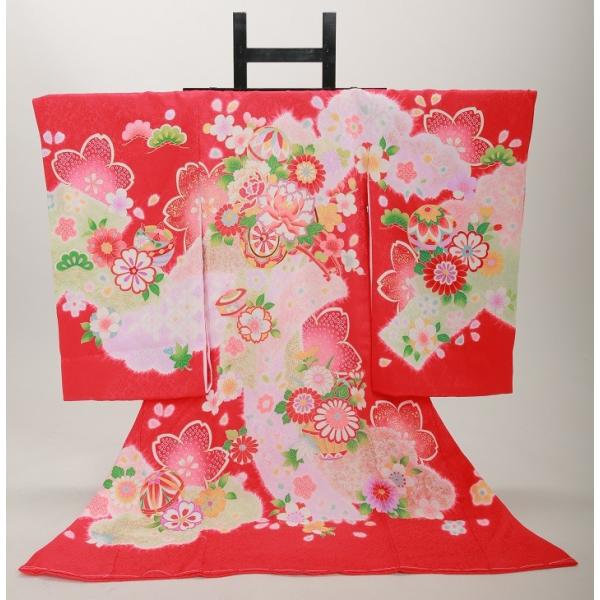 女児産着レンタル【赤/花車】お宮参り 初着 祝着 フルセット 着物 赤ちゃん 女の子 ベビー 記念撮影【ご確認】※原則ご希望利用日から10日以上前の予約でご用意しております。ご利用日が直近の場合、お届けが難しい可能性がございます。※「予約状...