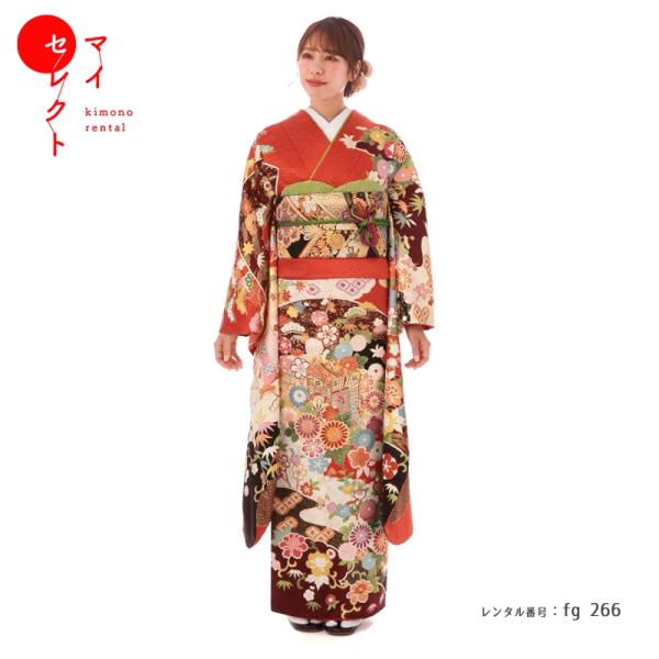 振袖レンタル 吉澤友禅 正絹 fg-266b フルセット一式 着物 人気 ネット