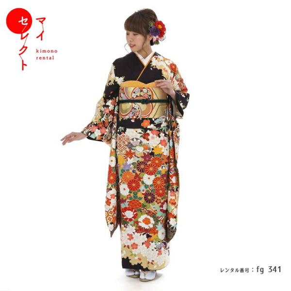 振袖レンタル 青柳 正絹 fg-341b フルセット一式 着物 人気 ネット