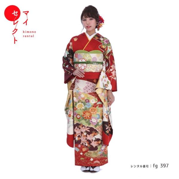 振袖レンタル 吉澤友禅 正絹 fg-397b フルセット一式 着物 人気 ネット