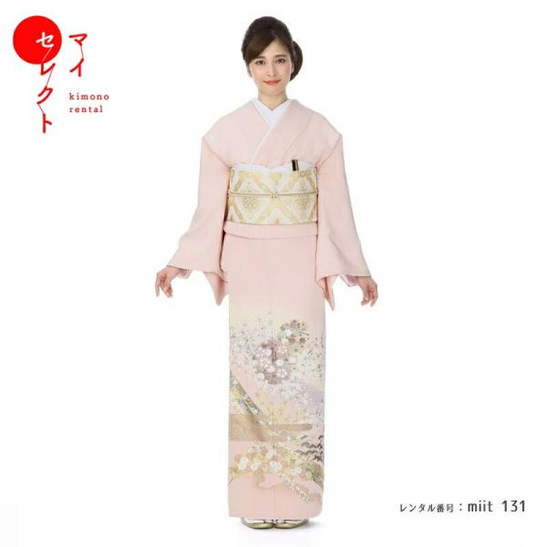 みちゃ色留め袖オーダー商品 色留袖レンタル 小さいサイズ 普通サイズ 桂由美 雪輪夢桜 S 正絹 miit