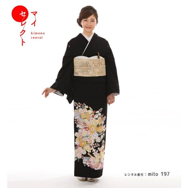 留袖レンタル 黒 mito-197 30代 40代 50代 高級 正絹 人気 結婚式