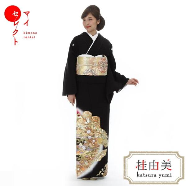 ↓【もっと見る】をクリックして予約状況カレンダーをご確認してください。<商品名>　mito_401　:　桂由美　時代絵巻<素材>　表地：正絹100％　裏地：比翼仕立合成繊維<サイズ>　裄68cm・身丈17...