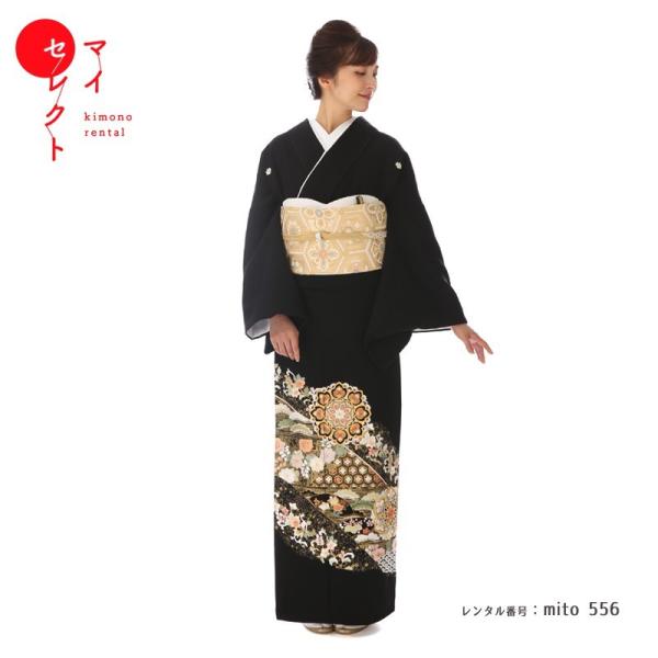 黒留袖レンタル 刺繍 mito-556 40代 50代 60代 高級 正絹 人気 結婚式