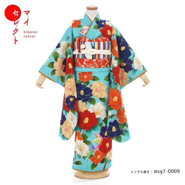 七五三コーデ画像有り「7歳女児着物フルセットレンタル」九重 msg7