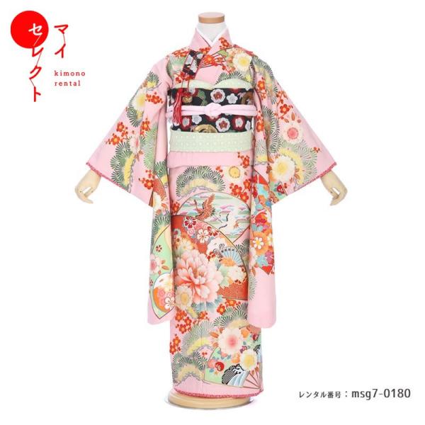 七五三コーデ画像有り「7歳女児着物フルセットレンタル」乙葉 msg7