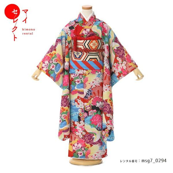 七五三コーデ画像有り「7歳女児着物フルセットレンタル」ichiha msg7