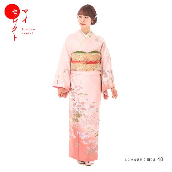 訪問着レンタル 安い 格安 mtu-48 着物フルセット 結婚式 披露宴 入学式 入園式 七五三 お宮参り 記念日 家族写真 母親 ママ 母 保護者 衣裳 衣装