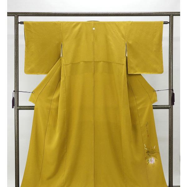 色無地 正絹 染色作家 二代目清次郎作 身丈156cm 裄丈62.5cm 四ツ目
