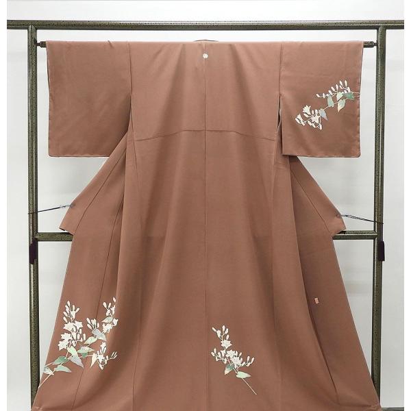 半額 50％OFF SALE 訪問着 未着用 正絹 加賀友禅 柿本市郎 ほととぎす 身丈156.5cm 裄丈63cm 訪問着 未使用 着物 b0420