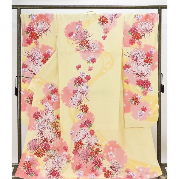 振袖 新品仕立済 正絹 手毬四季花模様 新品 仕立て上がり 着物 成人式