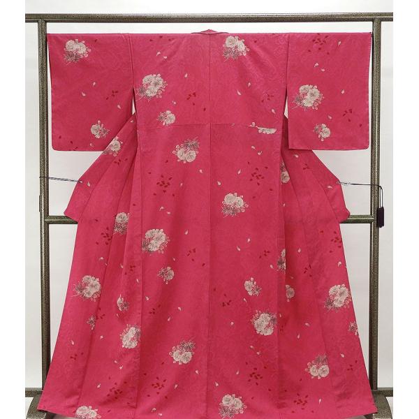 単衣 小紋 新品 仕立て上がり 正絹 山本寛斎 Kansai 桜模様 新品仕立済
