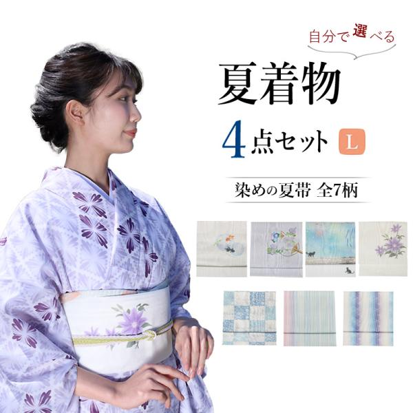 涼　夏のお出掛け着物4点セット kimono-waku_natu-choice-some-l