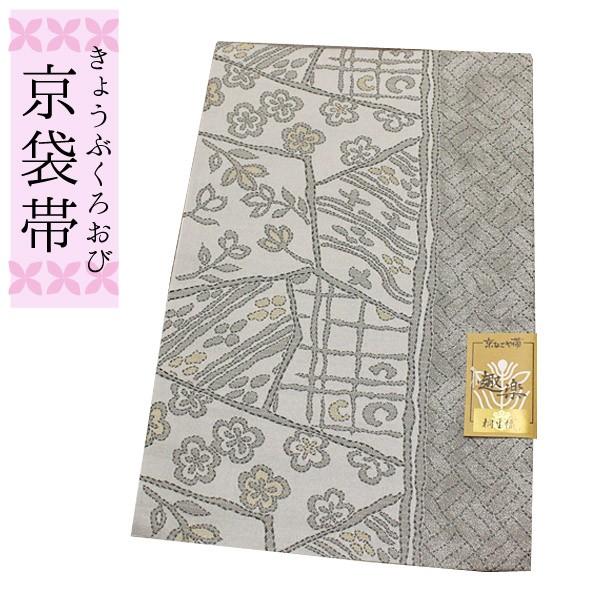 仕立て上り 名古屋帯 京袋帯 普段着用 新品 ポリエステル 淡いグレー地に小花柄 Obi Kyo 着物通販店 枠 通販 Yahoo ショッピング
