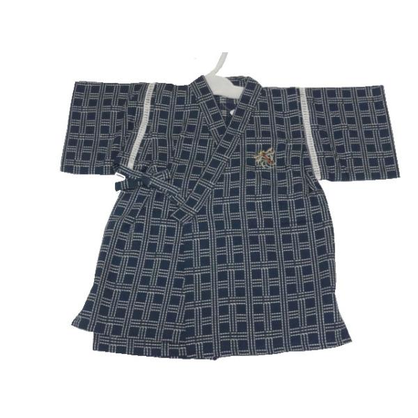 [Release date: June 20, 2020]男児　甚平　色：紺色サイズ：95　身長95ｃｍ　体重14ｋｇ★トップス　着丈41.5ｃｍ　身幅30ｃｍ　袖丈12.5ｃｍ★ボトムス　ウエスト22ｃｍ　股上21ｃｍ　股下5ｃｍ素材：綿...