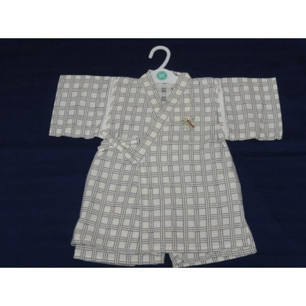 [Release date: June 20, 2020]男児　甚平　色：白色サイズ：95　身長95ｃｍ　体重14ｋｇ★トップス　着丈41.5ｃｍ　身幅30ｃｍ　袖丈12.5ｃｍ★ボトムス　ウエスト22ｃｍ　股上21ｃｍ　股下5ｃｍ素材：綿...