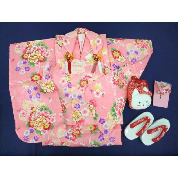 七五三 大幅値下げ！ 三歳女児正絹被布コートセット30325 ピンク
