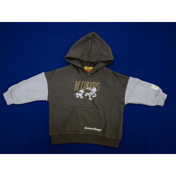 新品 EN8953-110 30%OFF おさるのジョージ パーカー ダークグ レター