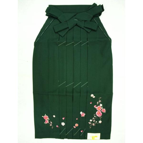 卒業用 0063 女袴 グリーン 花刺繍 95cm 身長157〜163cm対応（レター 