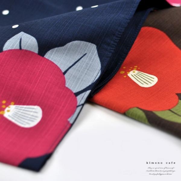 大判クロス 風呂敷 流行 綿 100 椿 大判 日本製 和柄 椿柄 クロス 三巾 105cm