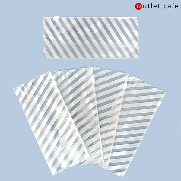 ポーチ スライダーポーチ クリアケース ５枚セット 小物入れ 小分け収納サイズ（約）[A]横幅24cm(ファスナー部分：21.5cm)×高さ10.5cm×マチ8cm[B]横幅30cm(ファスナー部分：27.5cm)×高さ10.5cm×マチ3...