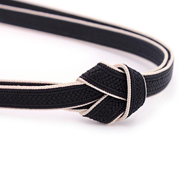帯締め 三分紐 正絹 翠嵐工房 紅梅組 黒 ブラック ライトベージュ 白 オフホワイト 日本製 新品 未使用 お洒落着 カジュアル 可愛い 大人可愛い 上品 締まる 締めやすい 単品 No.10-5863■長さ  約123cm（房を含まず）...