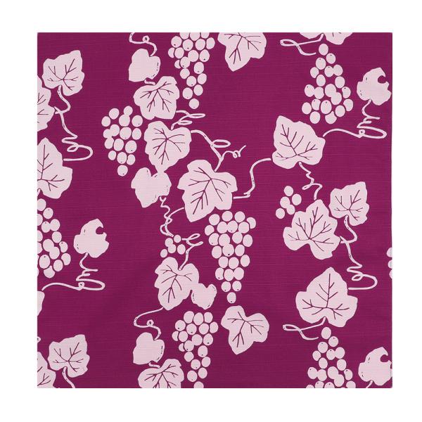 風呂敷 日本製 50cm幅 中巾 リバーシブル 葡萄 ぶどう ブドウ ワイン色 紫 茶 薄ピンク 和 京の両面おもてなし 綿100％ 粋 モダン 北欧 テーブルクロス インテリア スカーフ リメイク タペストリー ワイン包装 ペットキャリー...