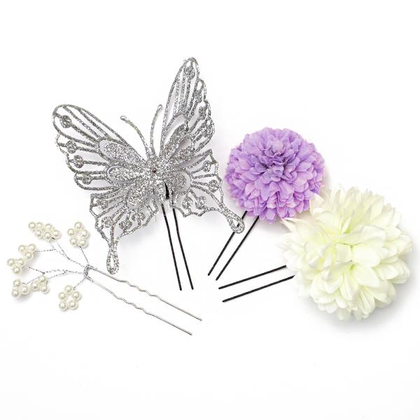 振袖 ６点セット ラメ入り 黒と赤のグラデーション 蝶と花 成人式 ヘップバーンローズ 黒/赤 バラ柄/リボン柄 エレガントな振袖 綺麗