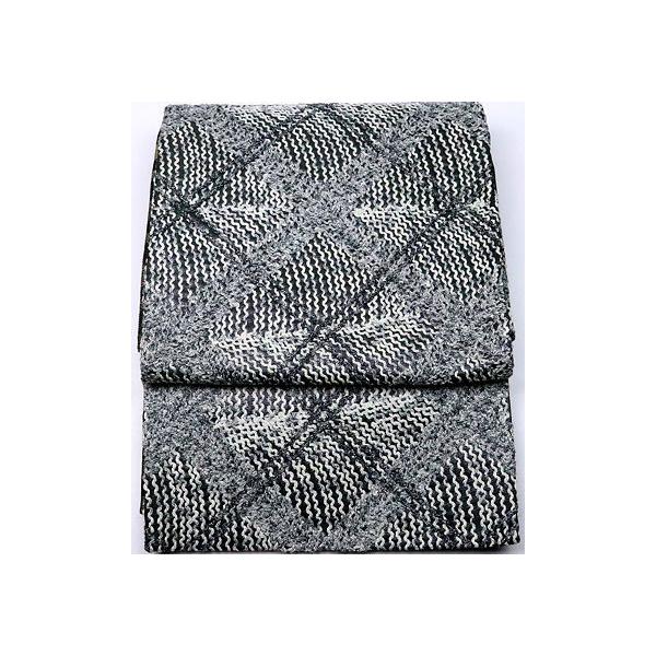無月 訪問着用 袋帯 正絹 刺繍菱文 全通 Lサイズ F4119 新品