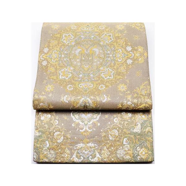 留袖用 袋帯 正絹 正倉院文様 オーク色 Lサイズ F4557 新品 着物 公式