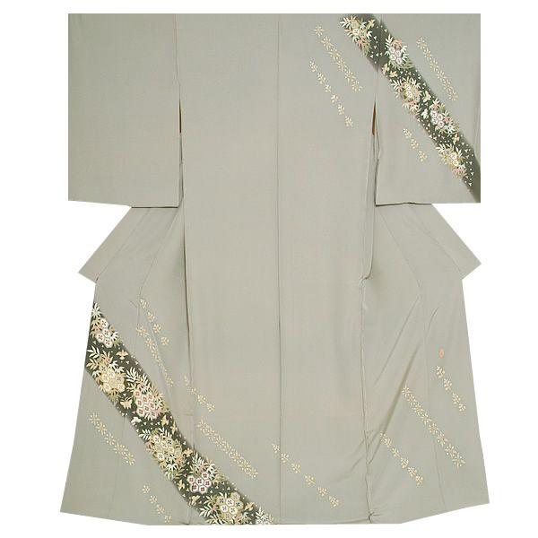 K0686 美品 逸品 ちりめん地 本手加工 正絹 訪問着 K0686 美品 逸品 ちりめん地 本手加工 正絹 訪問着 K0686 美品 逸品