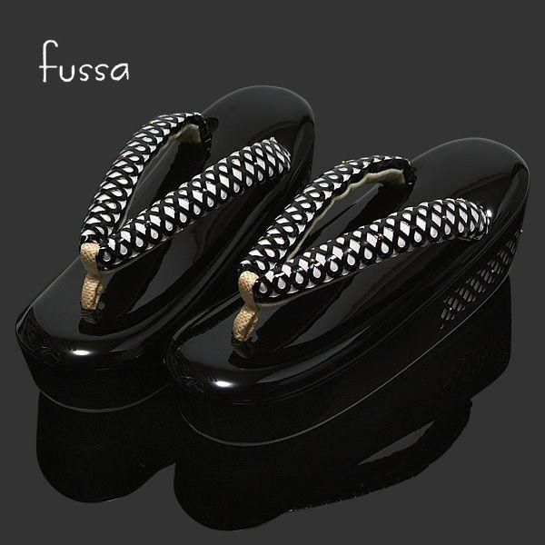 成人式 草履 厚底 Lサイズ fussa ブランド 「黒×ゴールド 成人式 草履 厚底 Lサイズ fussa ブランド 「黒×ゴールド