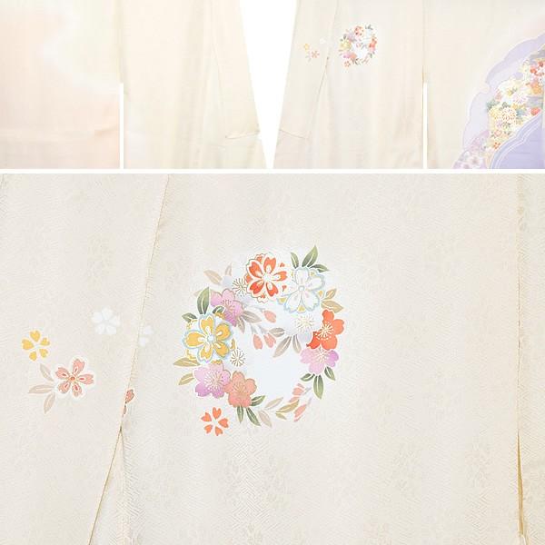 完売 絵羽模様 象牙色 訪問着 お宮参り 白 百合模様 野菜 Alrc Asia