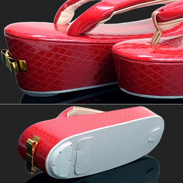 成人式　草履　下駄　厚底　リボン Prices down4）成人式 草履 厚底 Lサイズ fussa ブランド 「ブルー