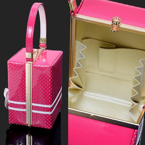 Prices down4）fussa バッグ単品「ピンク レース」カッティング紐花