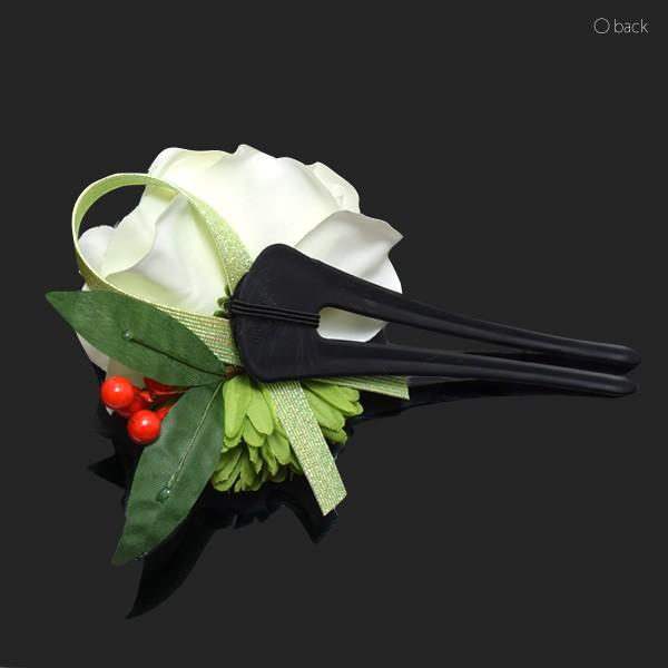 髪飾り 成人式 お花 白色のお花 南天 水引き飾り 振袖 かんざし Hk 36 お花髪飾り 送料無料 新品 簪 卒業式